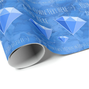 Sapphire Blue Gemstone. Jewellery Gift Wrapping Paper