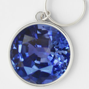Sapphire Blue Keychain