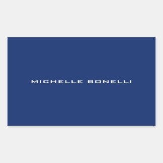 Sapphire Blue Minimalist Plain Legible Modern Sticker