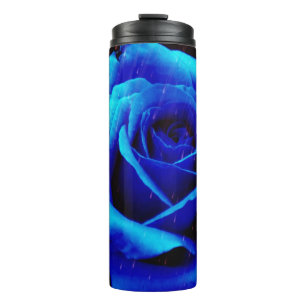 Sapphire Blue Rose Car Mats Thermal Tumbler