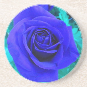 Sapphire Blue Rose Coaster