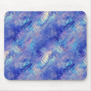 Sapphire Blue Scribbled Texture Mouse Pad
