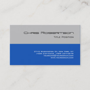 Sapphire Blue Silver Grey Charming Business Card
