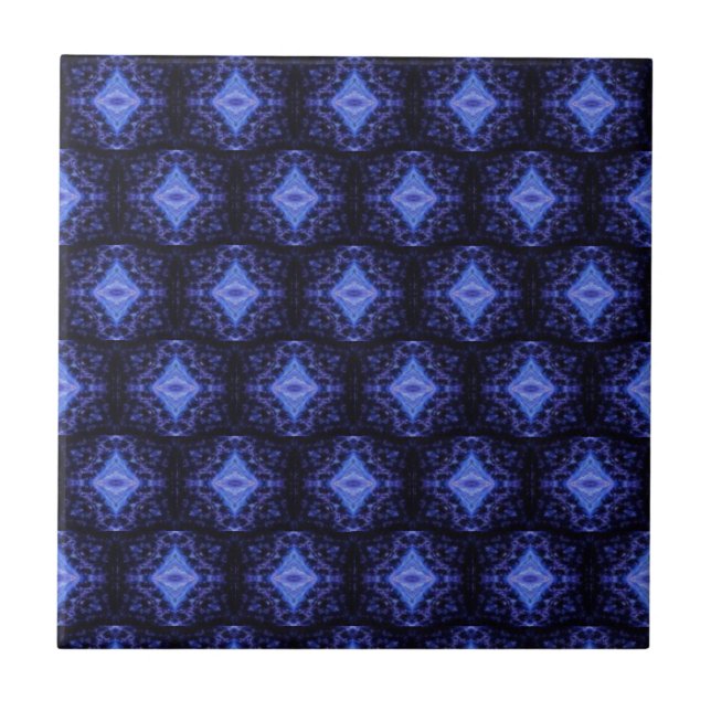 Sapphire blue sky geometric kitchen bathroom table tile (Front)