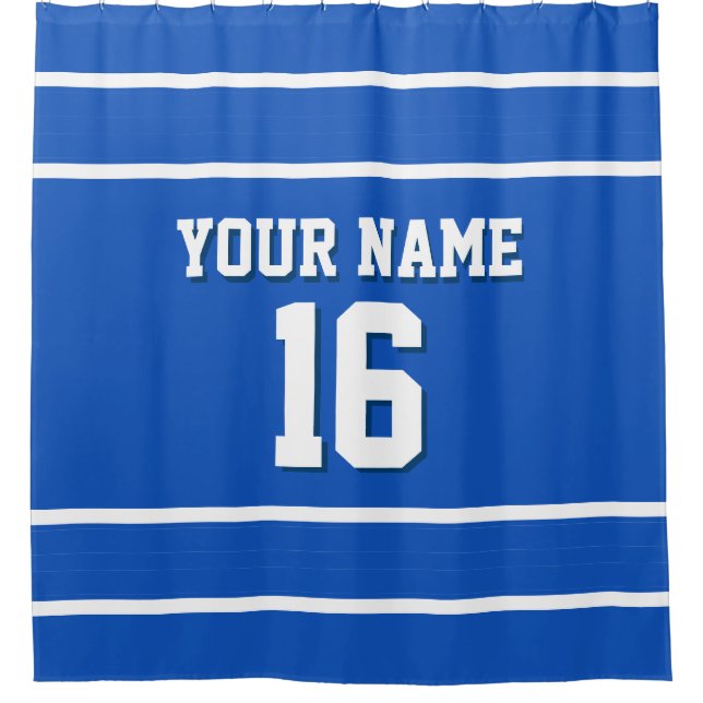 Sapphire Blue Wht Stripes Sports Jersey (Front)