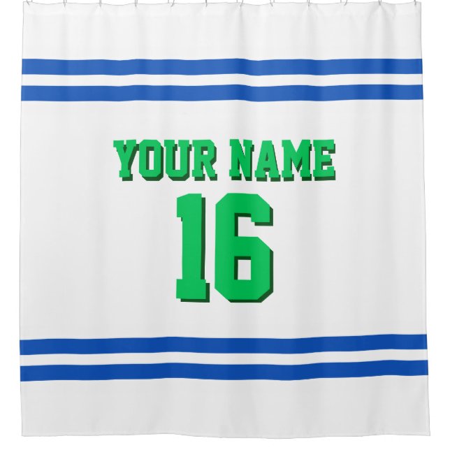 Sapphire Blue Wht Stripes Sports Jersey (Front)