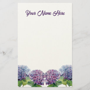 Sapphire Blues Hydrangeas Stationery