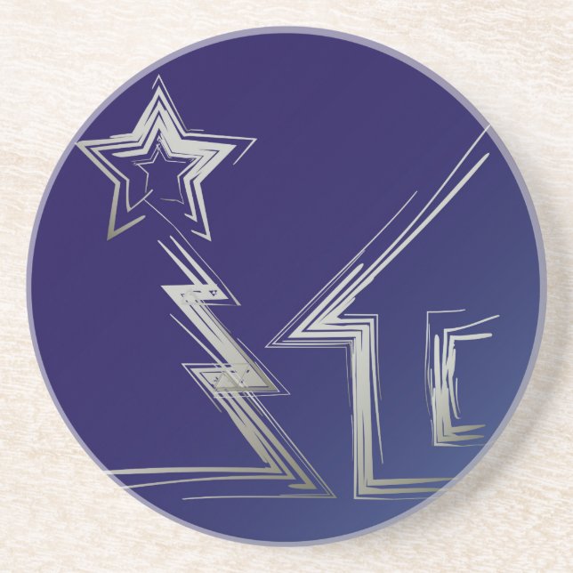 Sapphire Christmas night Coaster (Front)