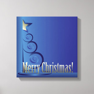 Sapphire Christmas tree Canvas Print