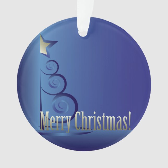 Sapphire Christmas tree Ornament (Front)