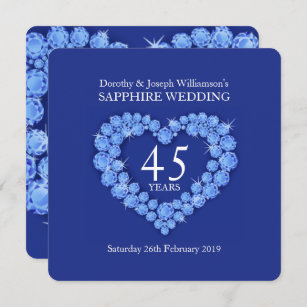 Invitations Faire Part Cartes Anniversaire Mariage 45 Ans Zazzle Ca