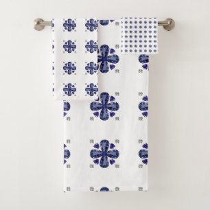 Sapphire Diamond Art, Blue Bath Towel Set