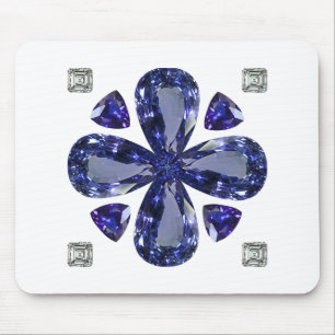 Sapphire Diamond Art, Blue Mouse Pad