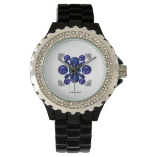 Sapphire Diamond Gemstone Art Blue Watch