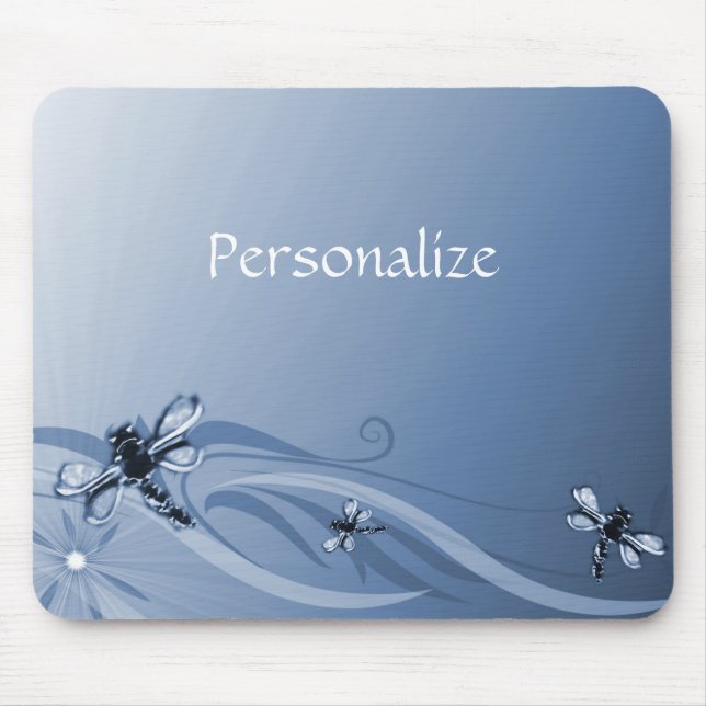 Sapphire Dragonflies Mousepad (Front)