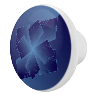 Sapphire Flower Ceramic Knob