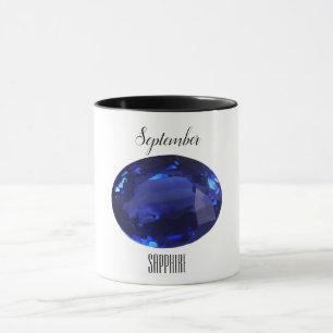 Sapphire Gem Blue Coffee Mug September Birthstone
