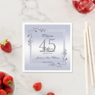Sapphire Gem & Glitter 45th Wedding Anniversary    Napkin