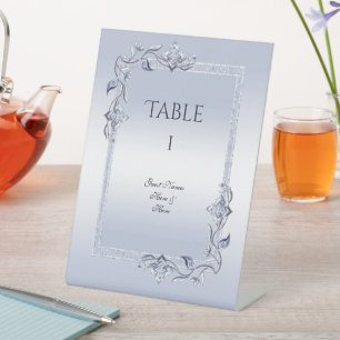 Sapphire Gem & Glitter 45th Wedding Anniversary  Pedestal Sign