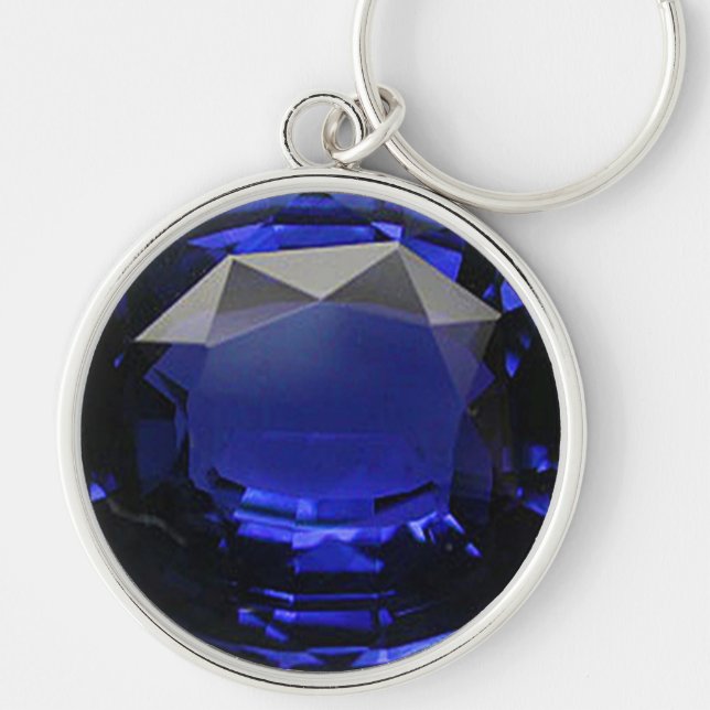 Sapphire Gemstone Blue Keychain (Front)