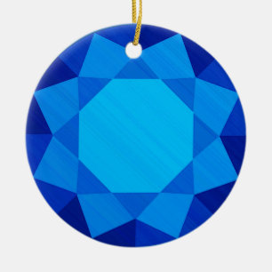 Sapphire Gemstone / Jewel Graphic Image Ceramic Ornament