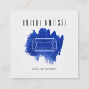 Sapphire Gemstone Square Business Card