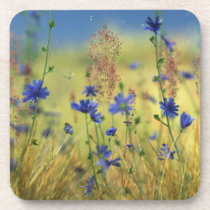 Sapphire & Gold Cork Coasters