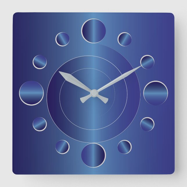 Sapphire hours square wall clock (Front)