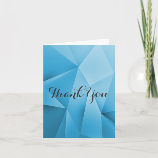 Sapphire Jewel Tones Thank You Card (Front)