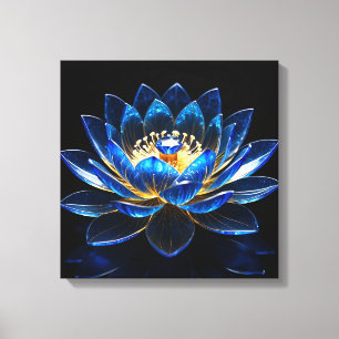 Sapphire Lotus Blossom Canvas Print