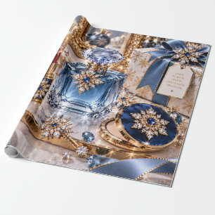 Sapphire Luxury Christmas Beauty Wrapping Paper