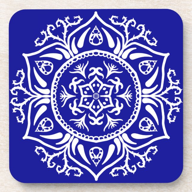 Sapphire Mandala Coaster (Front)