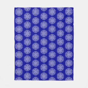 Sapphire Mandala Fleece Blanket