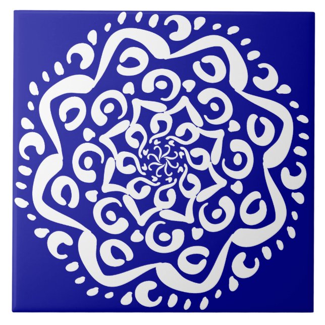 Sapphire Mandala Tile (Front)