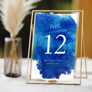 Sapphire Marée Mariage Numéro de table Nom de l'in