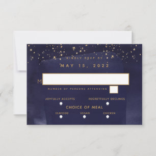 Sapphire & Mariage Gold 3 choix de repas RSVP
