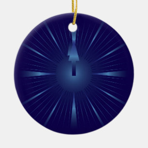 sapphire minute ceramic ornament