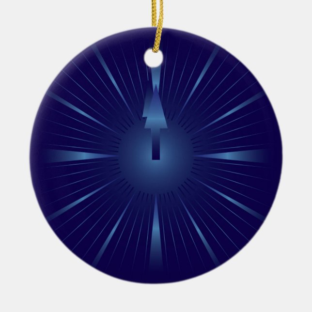 sapphire minute ceramic ornament (Front)