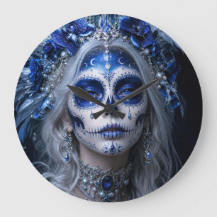 Sapphire Moon Calavera – Blue Celestial Large Clock