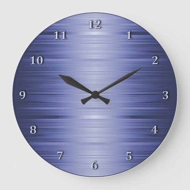 Sapphire ombrée Marine Mur Bleu Horloge (Recto)
