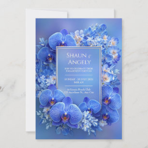 Sapphire Orchid Gilded Gradient Wedding Invitation