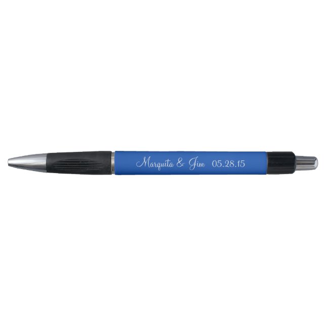 Sapphire Personalized Wedding Favours Pen (Front)