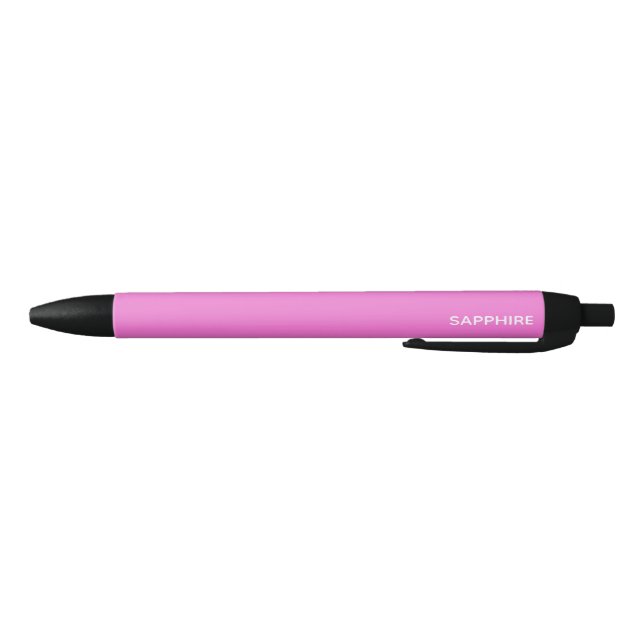 Sapphire pink color name black ink pen (Bottom)