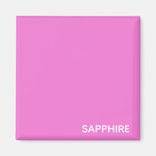 Sapphire pink colour name magnet