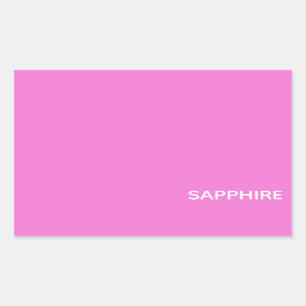 Sapphire pink colour name sticker