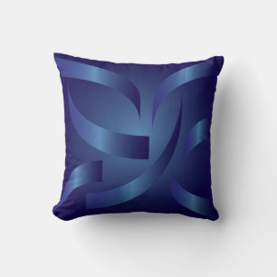 sapphire ribbons throw pillow