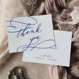 Sapphire romantique Blue Flat Mariage Carte de rem