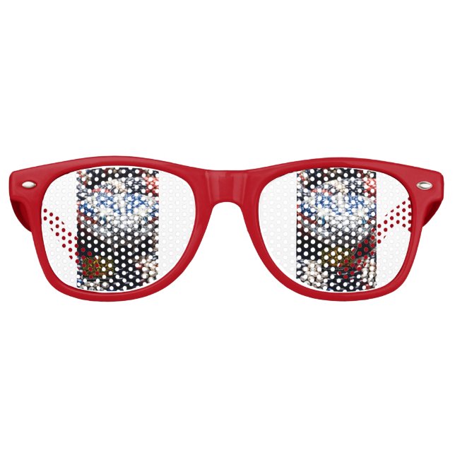  Sapphire Ruby Gem Viper Retro Sunglasses (Front)