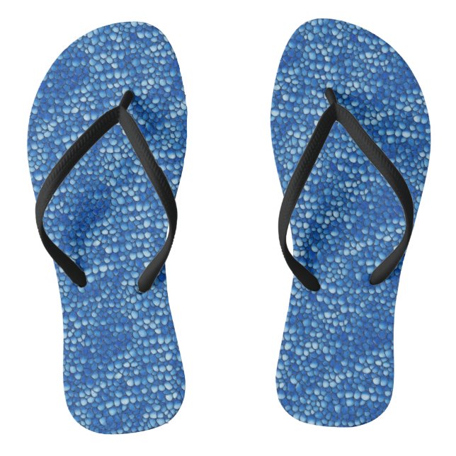 Sapphire Scale Pattern Slim Strap Flip Flops (Footbed)