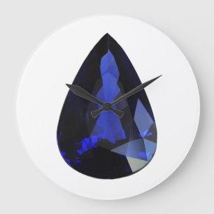 Sapphire September Birthstone Blue Large Clock